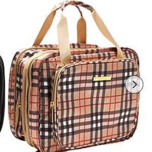 Joy Clean And Chic Expandable Toiletry Case CLASSIC PLAID  NWT